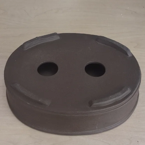 New Oval Brown Bonsai Ceramic Planter - Picture 2 of 3